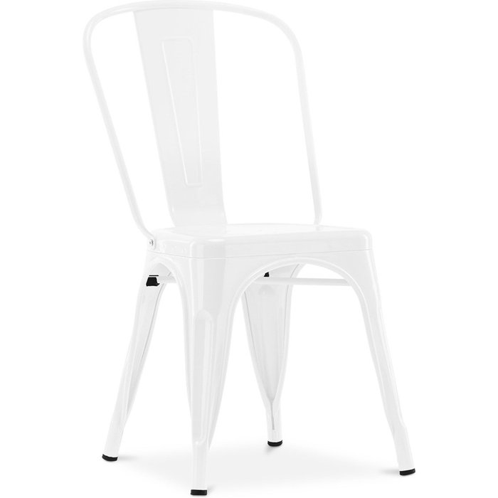 Silla industrial kalax de acero brillo reforzado - gama alta-color blanco