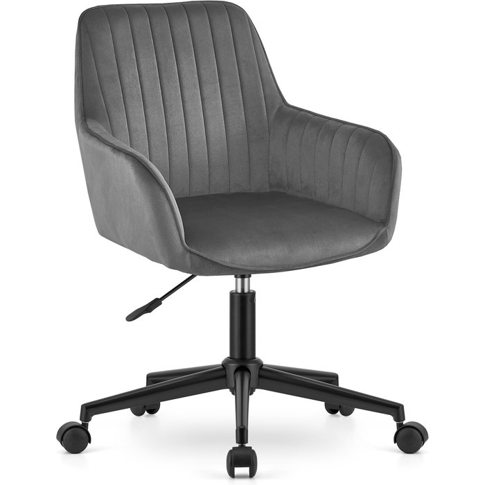 Sillón giratorio roxy - terciopelo gris oscuro