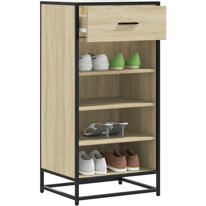Zapatero roble sonoma 48x38x97,5 cm madera contrachapada