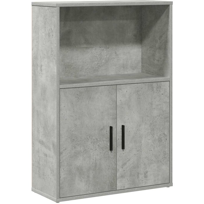 Estantería de madera de ingeniería gris hormigón 60x24x85 cm – comfortxl