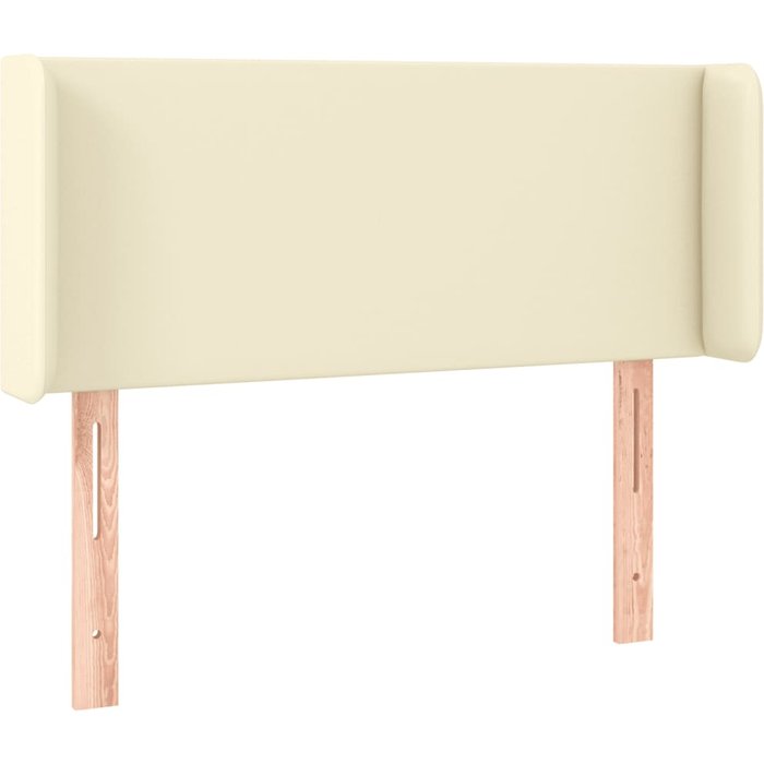 Cabecero de cuero sintético color crema 103x16x78/88 cm - comfortxl