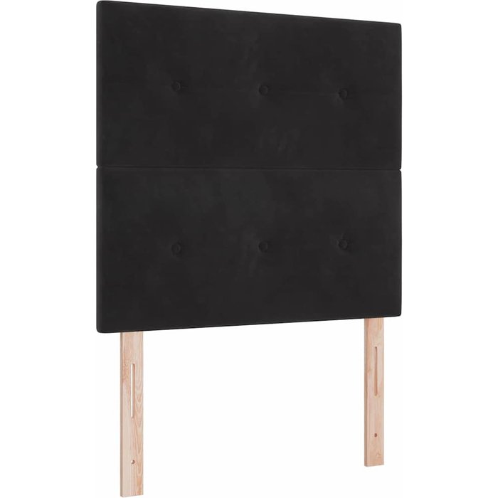 Cabecero led negro 80 cm terciopelo