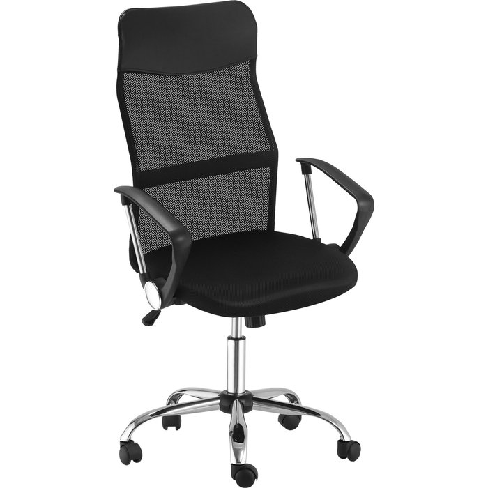 Silla oficina ergonómica respaldo alto malla negra 120kg