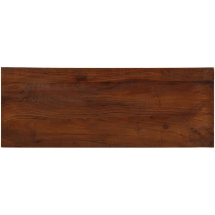 Tablero rectangular de 70x30x3,8 cm, fabricado en madera maciza reciclada.