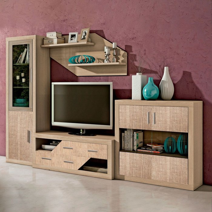 Respaldo nuka 2 estantes tofe 130 x 58 x 23 cm