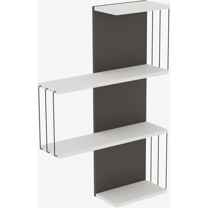 Estante de pared chambel antracita blanco
