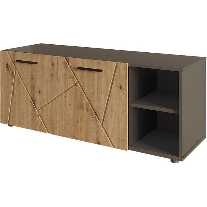 Vicco zapatera irma, antracita/artisan, 106 x 43 cm con 2 puertas