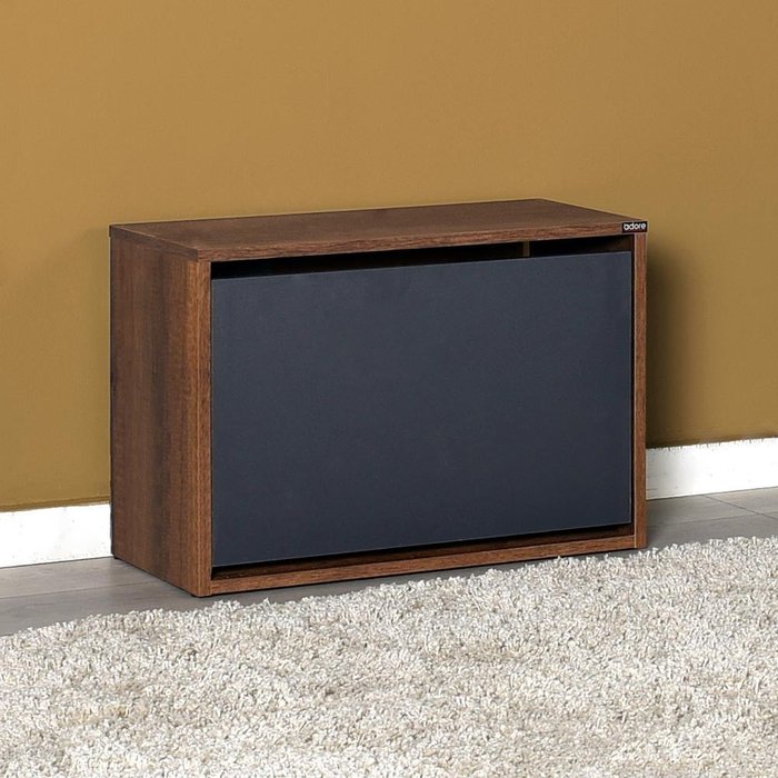 Zapatero kailua 1043, nogal, antracita, 60x42x30cm, aglomerado laminado