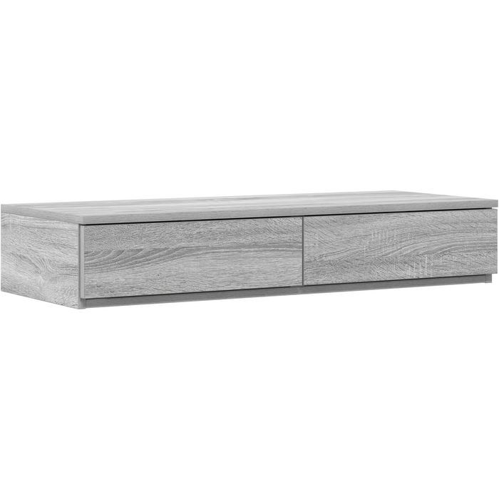 Cajones de cama en gris sonoma de 90x36,5x16,5 cm de madera hecha cfw81701