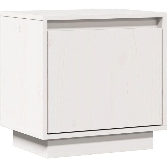 Mesita de noche de madera maciza de pino blanco 40x30x40 cm - comfortxl