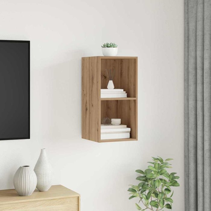 Mueble de tv de roble hecho a mano, 37 x 37 x 72 cm