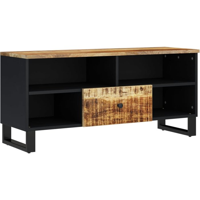 Mueble tv 100x33x46 cm madera de mango y contrachapado