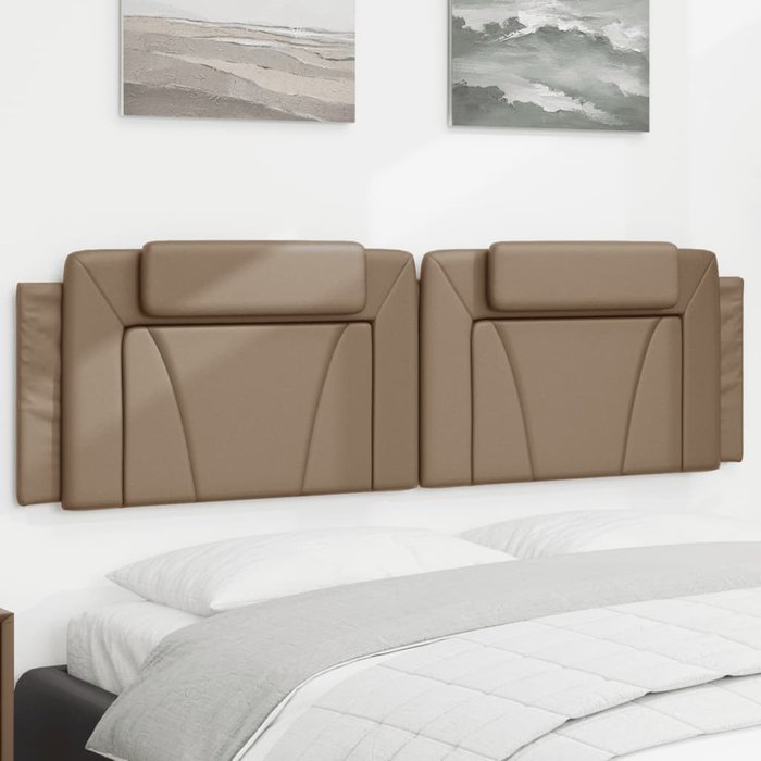 Cabecero de cama acolchado viana cuero sintético capuchino 180 cm