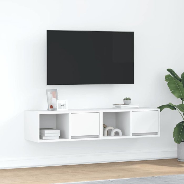 Muebles de tv 2 uds blanco 60x31x25,5 cm madera de ingeniería
