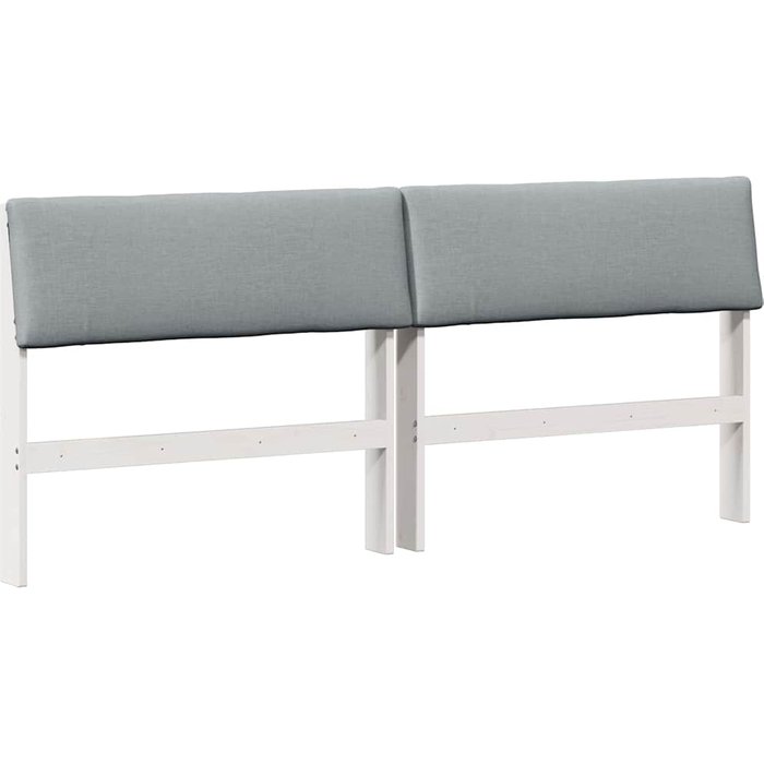 Cabecero cama - mueble cabecero tapizado gris claro 180 cm madera de pino macizo