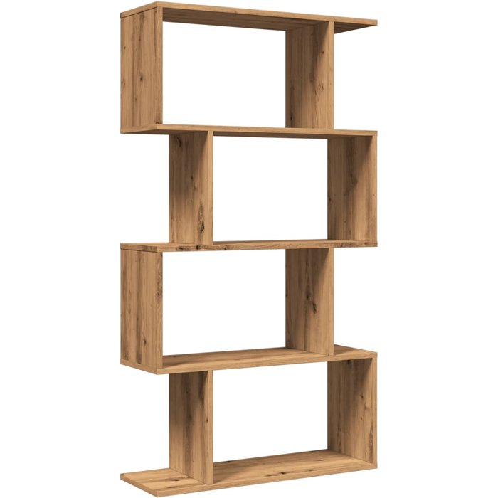 Librería divisora 4 niveles madera roble artisan 70x24x129 cm – comfortxl