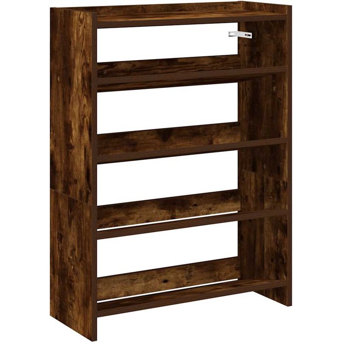 Zapatero madera contrachapada roble ahumado 60x25x81 cm - comfortxl