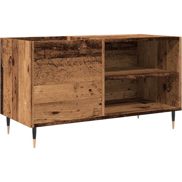 Mueble para discos madera ingeniería envejecida 84,5x38x48 cm cfw16445