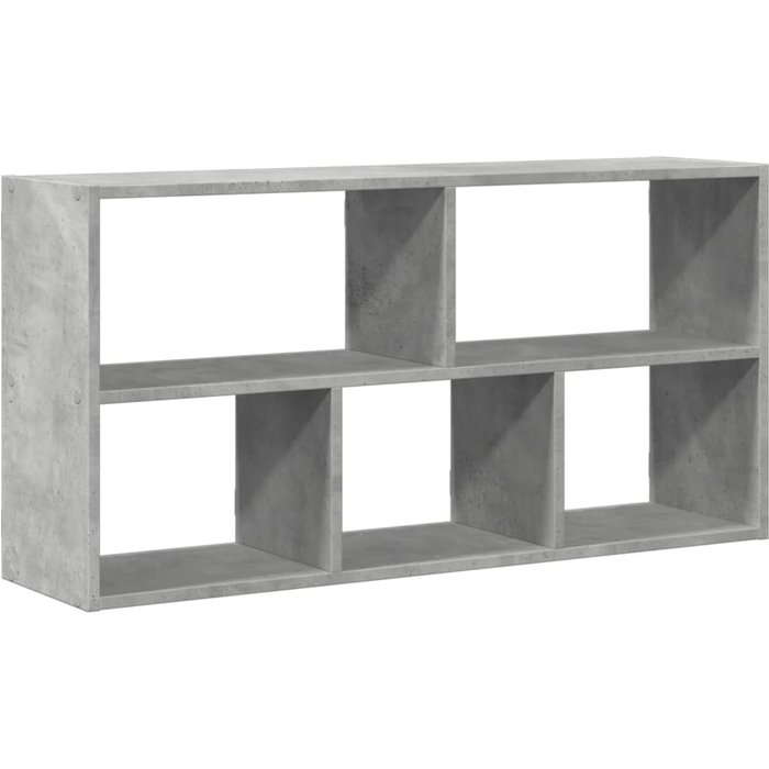 Estantería de pared de madera laminada gris hormigón 100x25x50cm - comfortxl