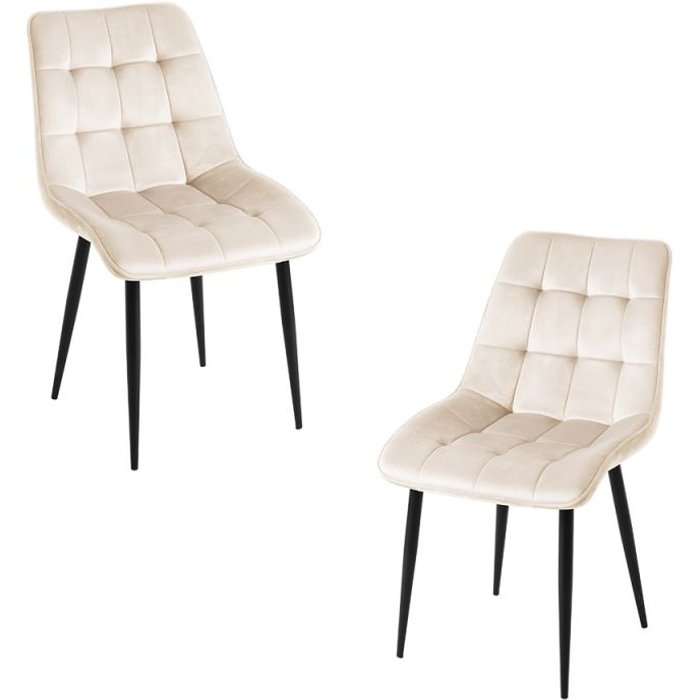 Regalos miguel - packs sillas comedor - pack 2 sillas cade terciopelo - beige