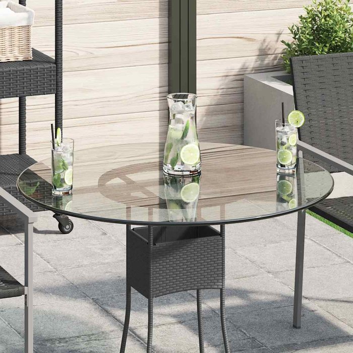 Tablero de mesa redondo de vidrio templado de 800 mm