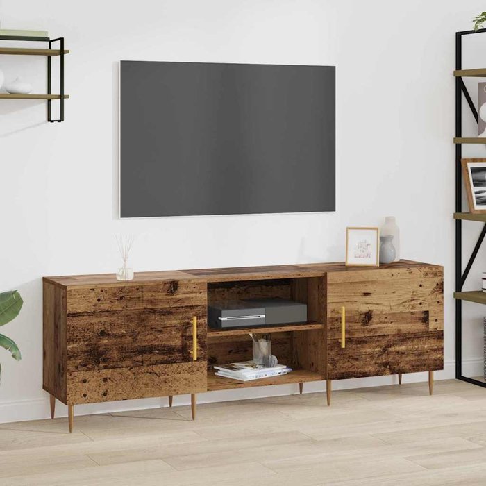 Mueble de tv de madera antigua, 150 x 30 x 50 cm, madera de ingeniería