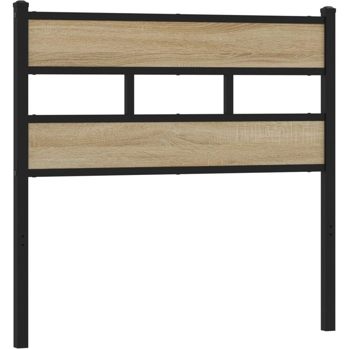 Cabecero de acero y madera compuesta, roble sonoma, 90 cm - comfortxl