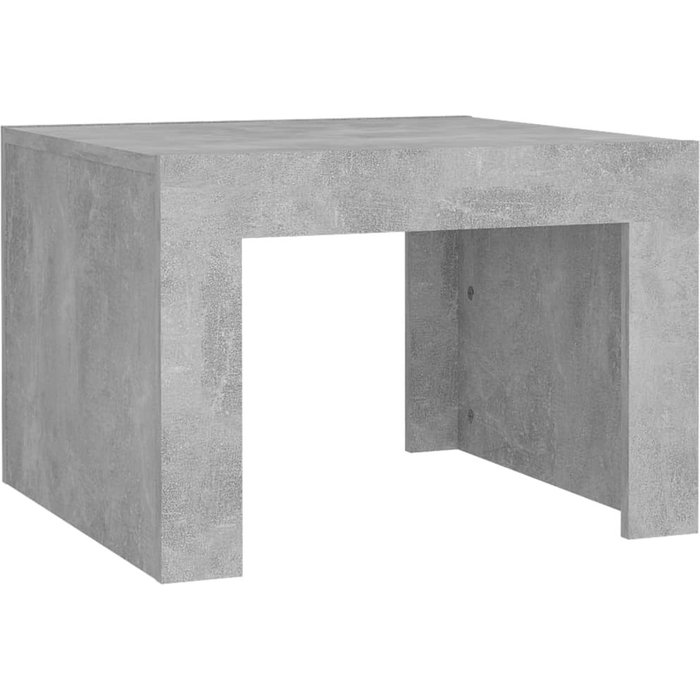 Mesa de centro madera contrachapada gris hormigón 50x50x35 cm