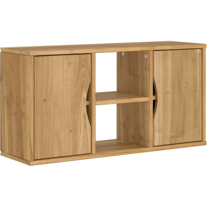 Mueble de tv odda madera maciza de pino 79x24x40 cm - comfortxl