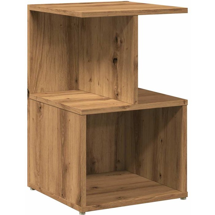 Mesita de noche madera de ingeniería roble artisian 35x35x55 cm - comfortxl