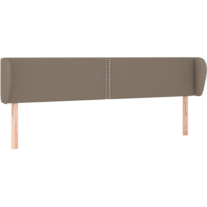 Cabecero cama - mueble cabecero de tela gris taupe 203x23x78/88 cm