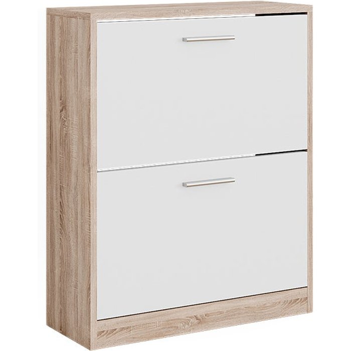 Vicco zapatera gizmo, blanco/sonoma, 59 x 72.5 cm 2 compartimentos