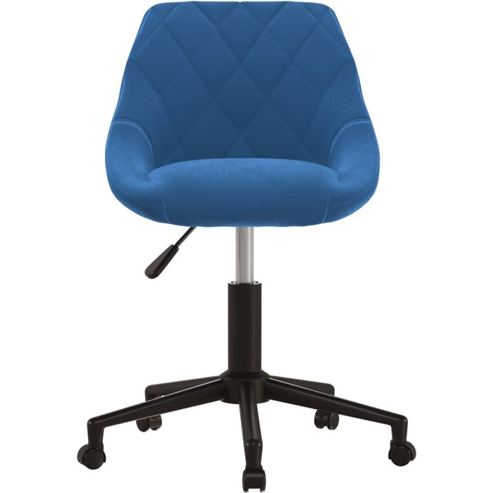 Silla de comedor | silla de cocina giratoria de terciopelo azul cfw14246