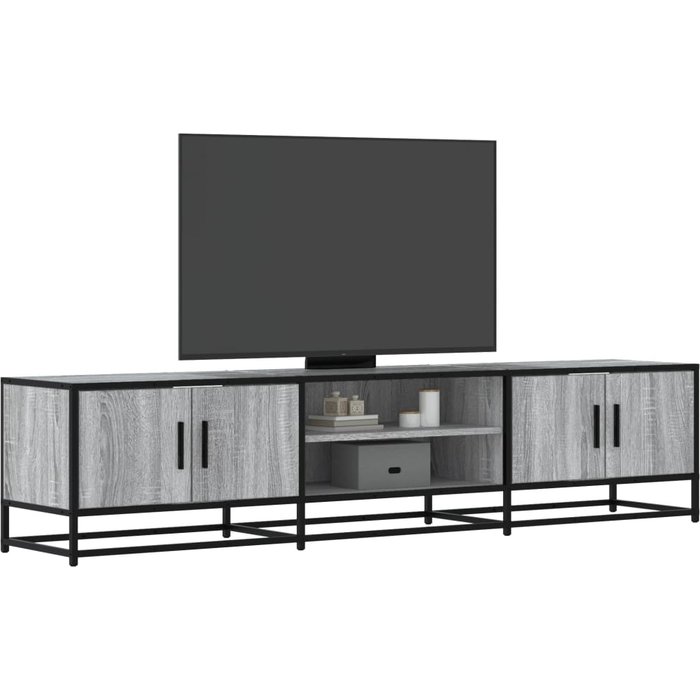 Mueble para tv madera de ingeniería gris 180x35x41 cm