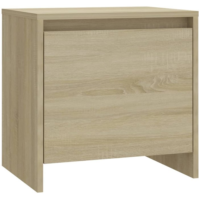 Mesita de noche madera ingeniería roble sonoma 45x34,5x44,5 cm - comfortxl