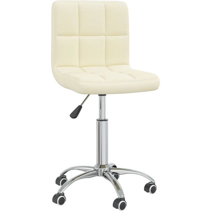 Silla de oficina giratoria de tela color crema — comfortxl