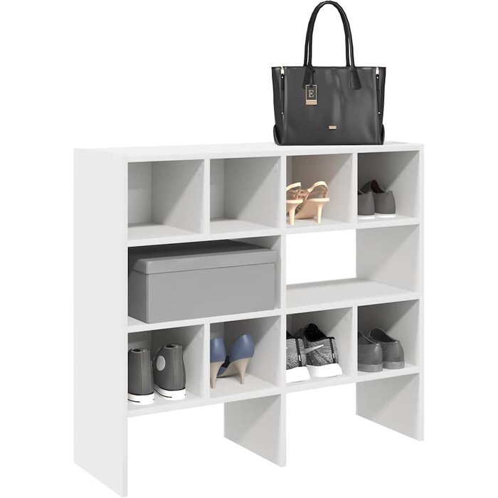 Zapateros apilables 2 piezas blanco 89,5x30x40 cm