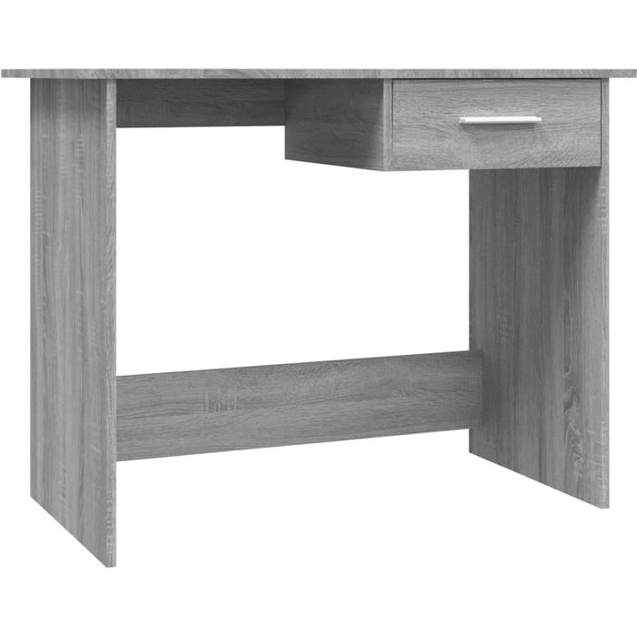 Escritorio de madera contrachapada gris sonoma 100x50x76 cm cfw45705