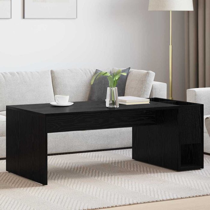 Maison exclusive - mesa de café roble negro 101,5 x 50 x 37 cm