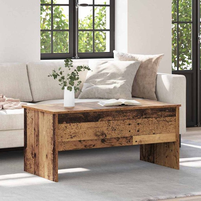 Mesa de café madera vieja 102 x 50.5 x 46.5 cm
