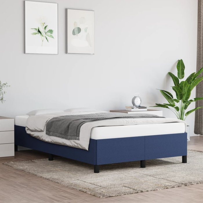 Estructura de cama sin colchón tela azul 120x200 cm vidaxl