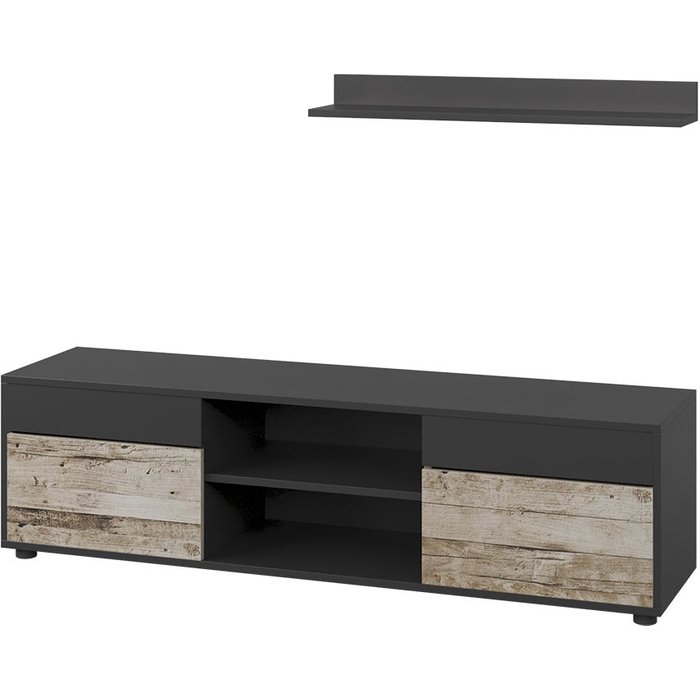 Vicco conjunto de salón berno, roble negro/arena, 2 partes