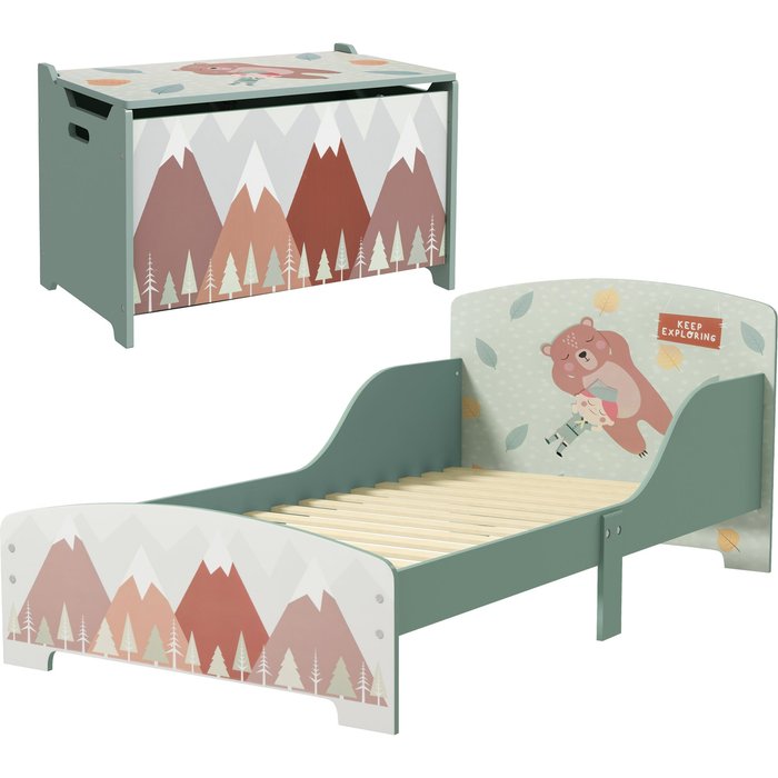 Conjunto para niños zonekiz mdf verde 143x77x60 cm 313-p020