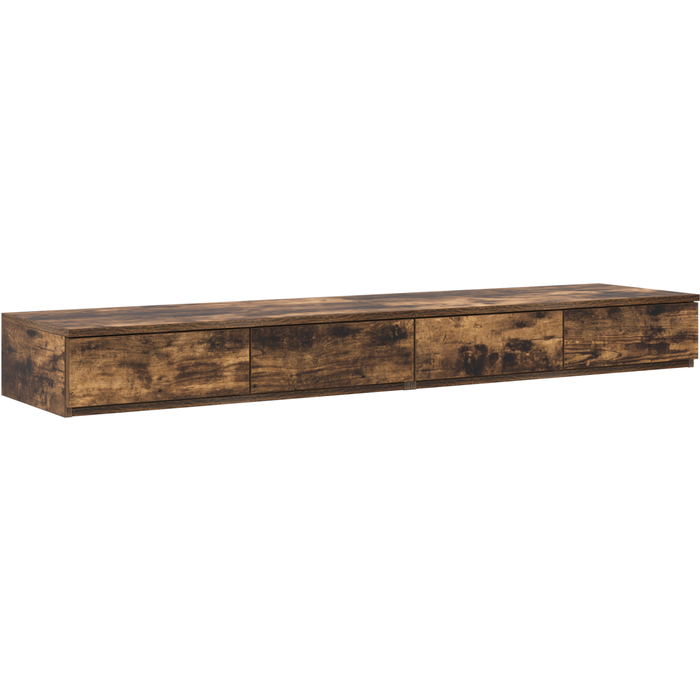 Cajones de cama madera ingeniería roble ahumado 150x36,5x16,5cm cfw29262