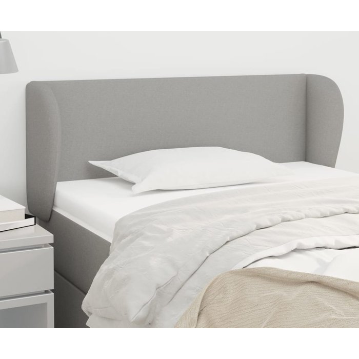 Cabecero de tela gris claro 103x23x78/88 cm - comfortxl