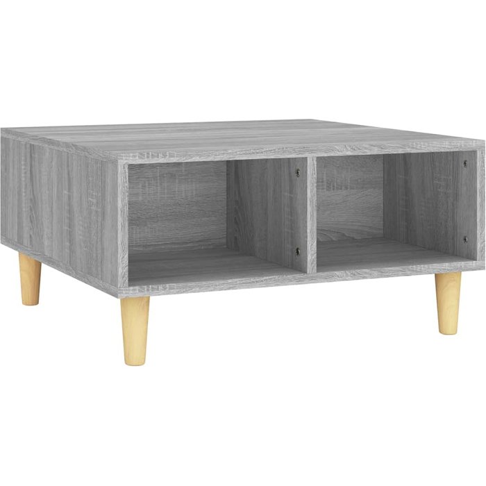 Mesa de centro madera de ingeniería gris sonoma 60x60x30 cm - comfortxl