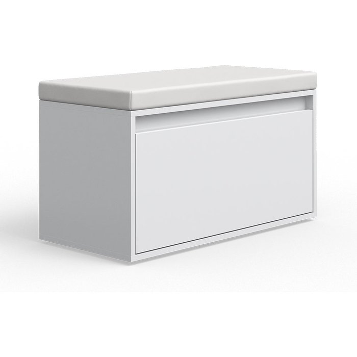 Vicco banco para zapatos iker, blanco, 80 x 45 cm