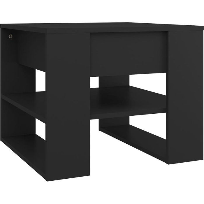 Mesa de centro madera de ingeniería negro 55,5x55x45 cm - comfortxl