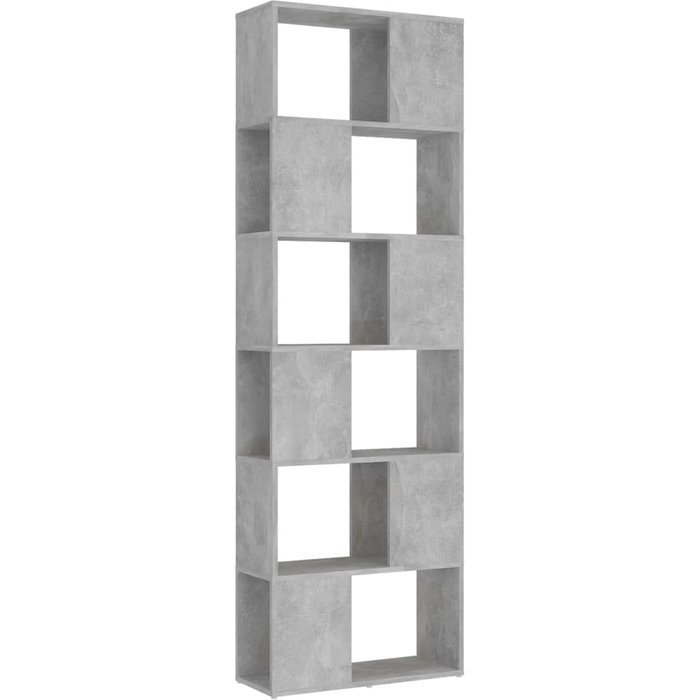 Librería separador contrachapada gris hormigón 60x24x186 cm – comfortxl