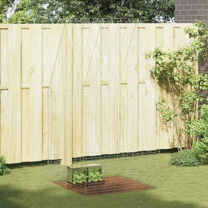 Jaula para conejos plateado 100 x 100 x 210 cm vidaxl